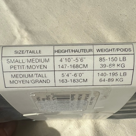 Jessica Simpson Sheer Black Fashion Tights Size M/T - Picture 5 of 5